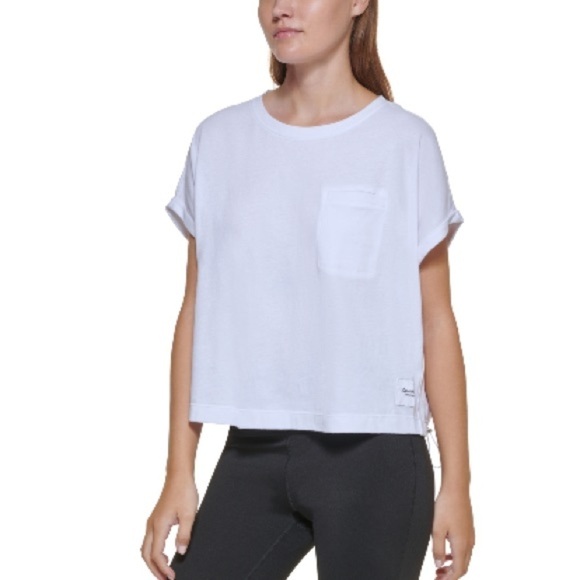Calvin Klein Performance Bungee-Hem Pocket Cotton T-Shirt NWT XXL, Tee, Top - Picture 1 of 10